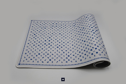 Delftware Pattern White Deskmat