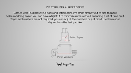 [Limited In-stock] WS Stabs Aurora Clear 4+1 for 1.2 mm PCB