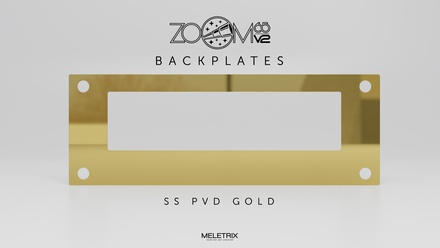 Zoom65 V2 - Backplate - Gold (Stainless Steel PVD Mirror)