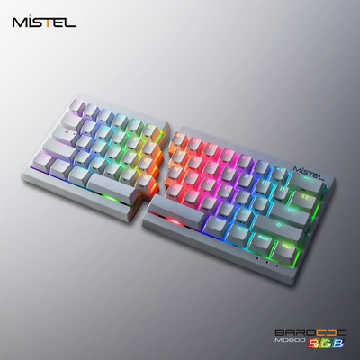 Mistel MD600 RGB White ANSI MX Silver