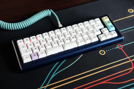 Adélie Keyboard Blue - Silver PVD Brass