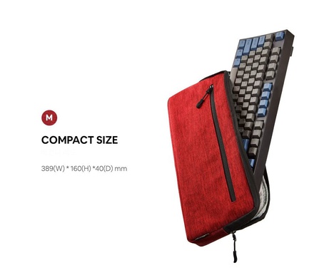 Leopold Keyboard Pouch-M size, (Compact Size) Red