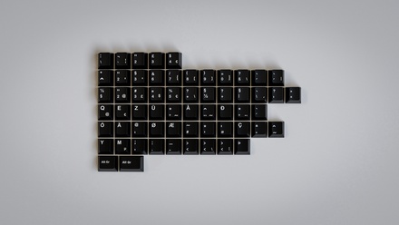 GMK add-on set White on Black