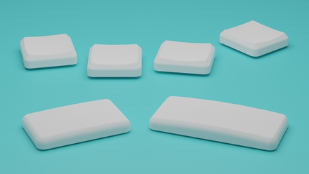 Choc MBK Low-profile keycaps 2u White (2 pack)