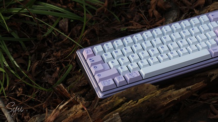 Ginkgo65 Pro - Purple x Silver case & PVD Prism logo & HS non-flexcut PCB [GB]