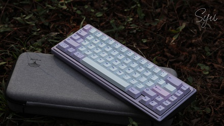 Ginkgo65 Pro - Purple x Silver case & PVD Black logo & HS non-flexcut PCB [GB]