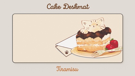 GMK Tiramisu Cake Deskmat