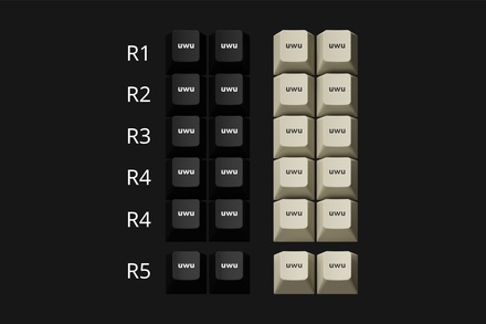 GMK Beige/WoB uwu Macro Add-on Kit