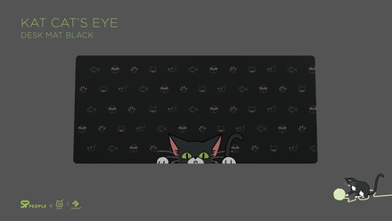 Cat's eye Deskmat Black