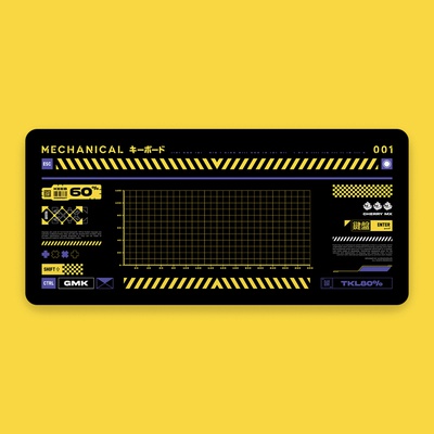 Cyberpnk Yellow Deskmat