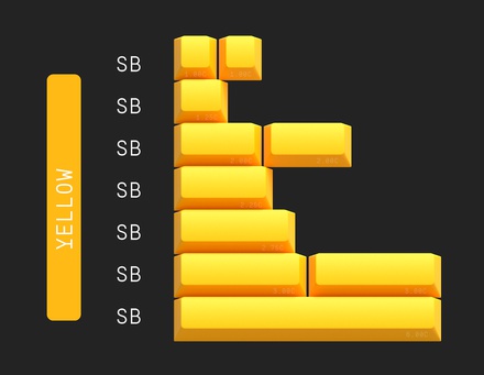 Geekark Dolch Yellow Spacebar Accents