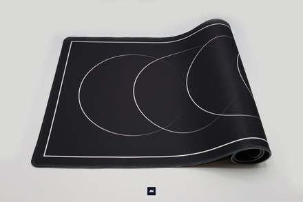 Minimal Rings Dark Deskmat