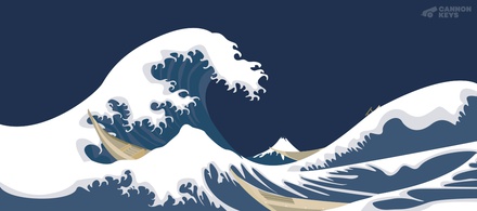 Great Wave Deskmat Night