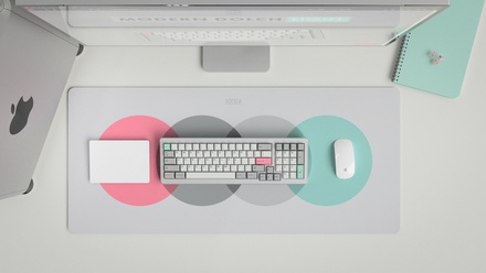 GMK Modern Dolch Light Deskmat Circle