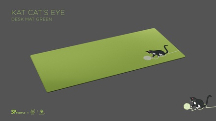 Cat's eye Deskmat Green