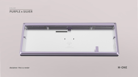 Ginkgo65 Pro - Purple x Silver case & PVD Prism logo & HS flexcut PCB [GB]