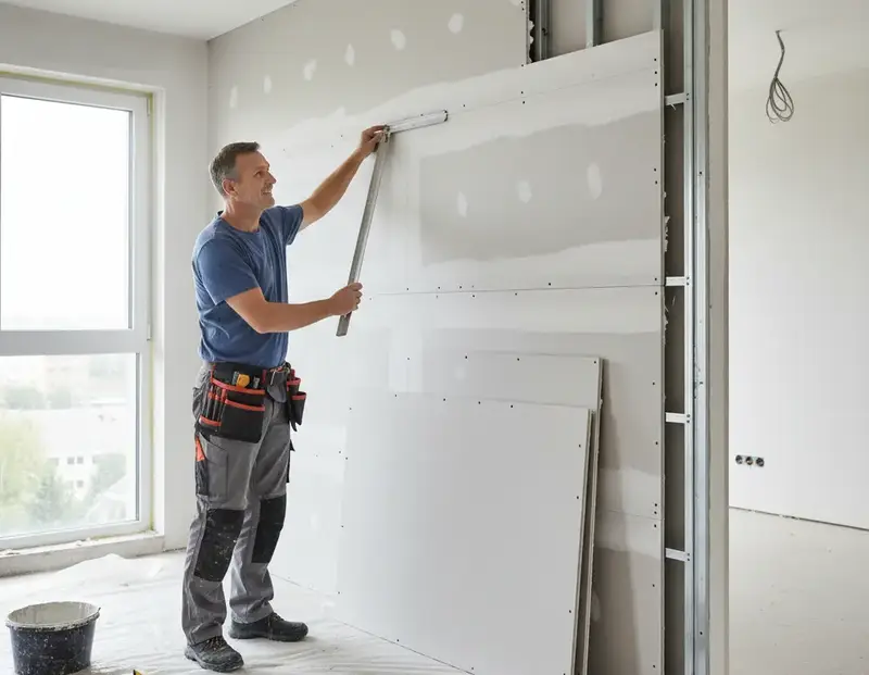 Trockenbau – Gipskartonwand, zweilagig