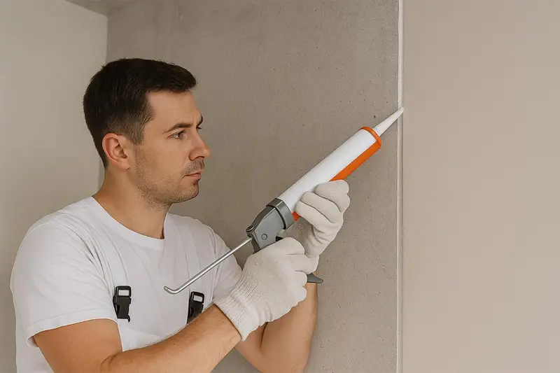 Akrylovanie kútov a spojov sadrokartónu