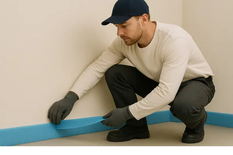 Dilatačná páska po obvode pri nivelovaní