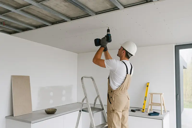 Montage von Gipskartondecken und abgehängten Decken
