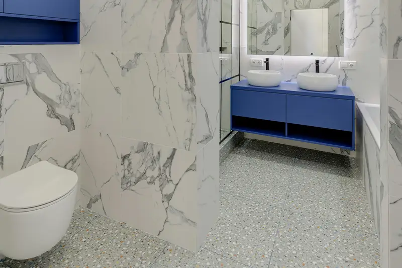 Verlegung von Gres-Fliesen über 50 cm