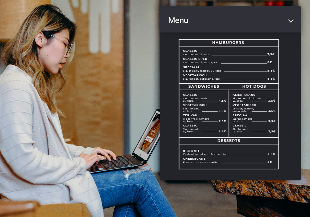 Laat uw meest smakelijke kant zien door uw menu te delen.