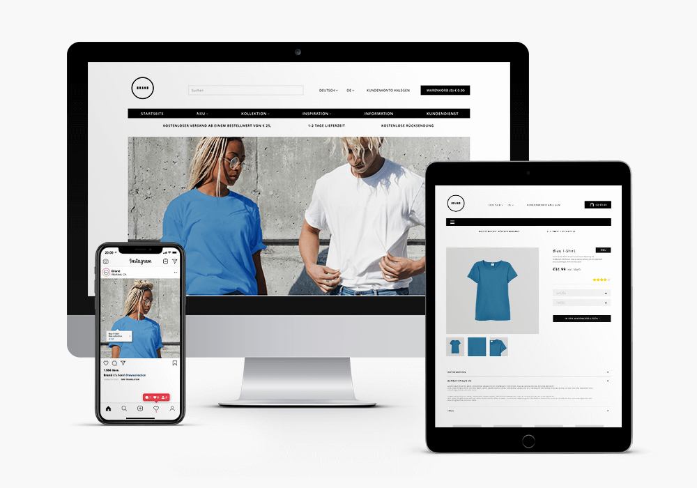 onlineshop Lightspeed Marketing auf Desktop, iPad and iPhone
