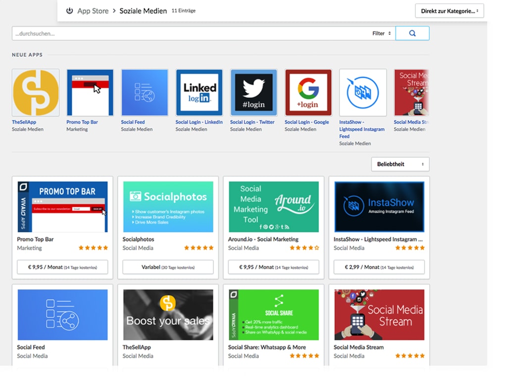 eCom Marketing Social Media Apps