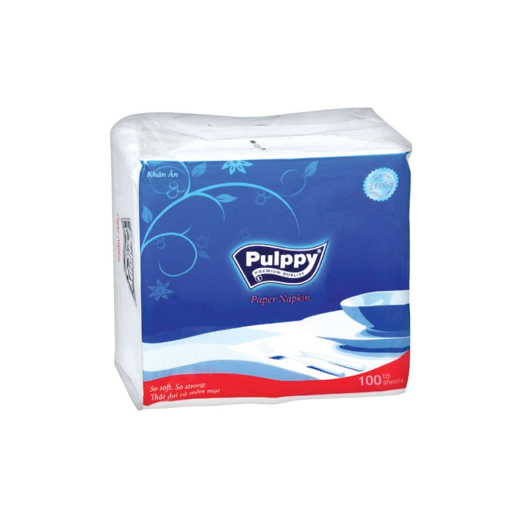 Khăn giấy vuông Pulppy 33x33cm 100 tờ – MM Mega Market