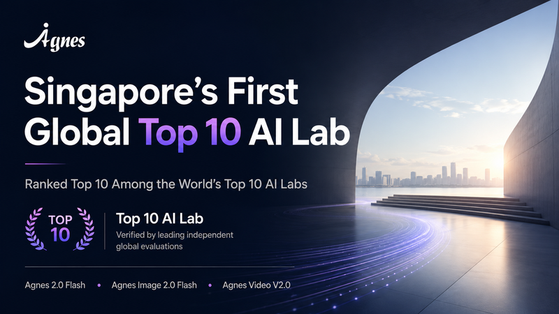 Singapore's Agnes AI Named a Top 10 AI Lab for the Third Consecutive Benchmark — and Leads on Price Singapore's Agnes AI Named a Top 10 AI Lab for the Third Consecutive Benchmark — and Leads on Price