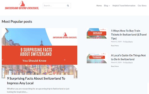 Switzerland Beyond Chocolate Announces Major Blog Updates as Traveling Trends Warm Up