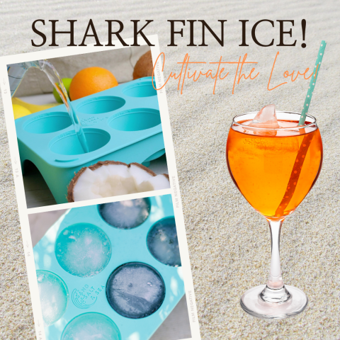 Sharks in My Glass! Silicone Shark Fin Ice Cube Tray