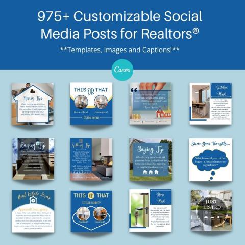 Easy real estate social media Canva templates and captions launched