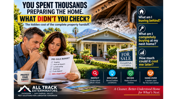 Pasadena Exterminators Pre-Sale Attic Inspection: What Could a Buyer Discover? Pasadena Exterminators Pre-Sale Attic Inspection: What Could a Buyer Discover?