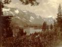 Lake, trees, Cascade mountain range, Wenatchee Canal Company.