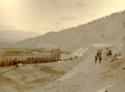 Men working on canal construction, farms in Cascade mountain valley, Wenatchee Canal Company.