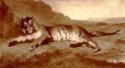 Tiger Lying Down by Delacroix.