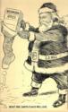 James J. Hill cartoon showing James J. Hill as Santa Claus.