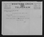Telegrams, 1921, 1925.