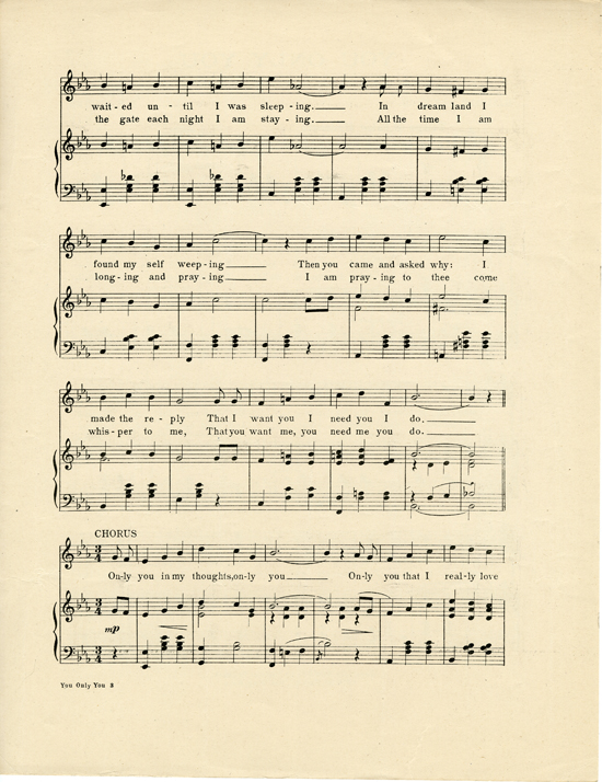 Page 4 of  You only you