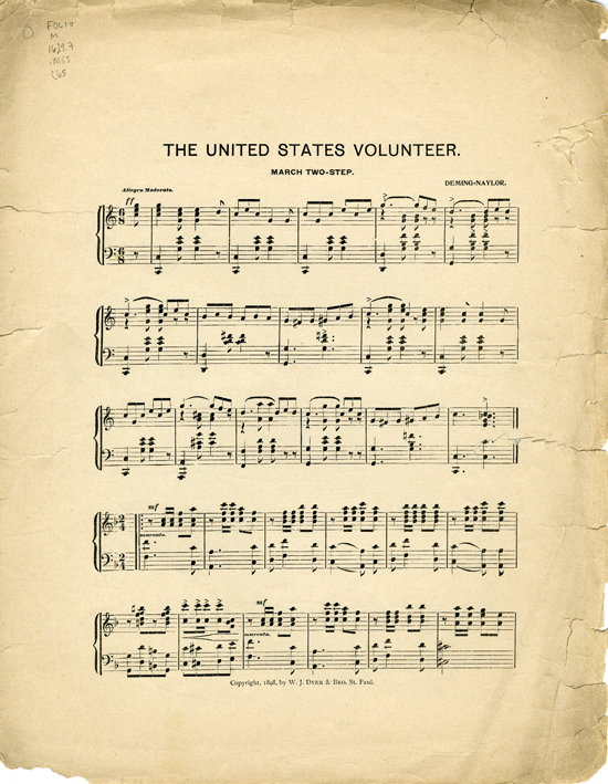 Front cover of  The United States volunteer : march two-step