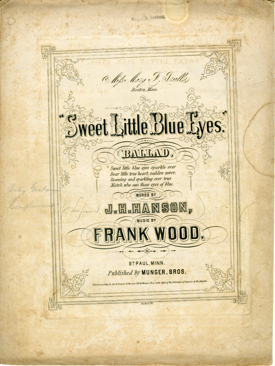 Front cover of  Sweet little blue eyes : ballad