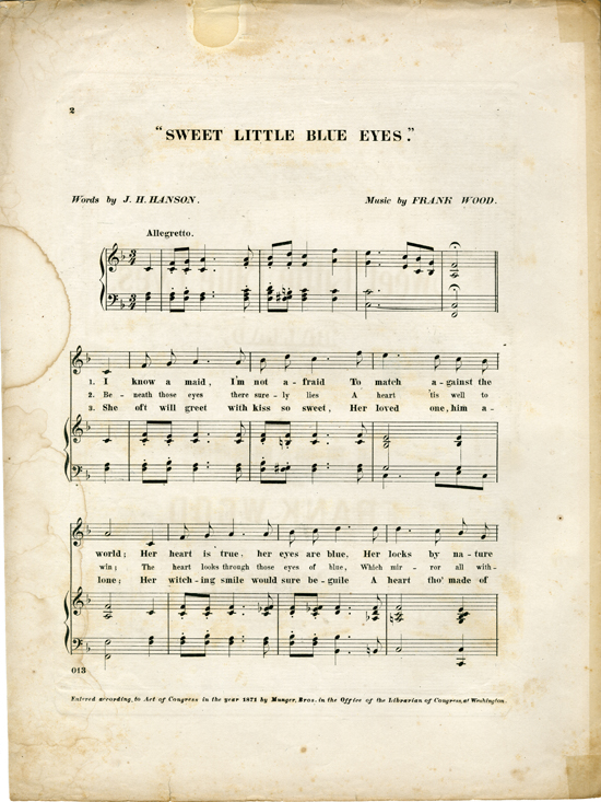 Page 2 of  Sweet little blue eyes : ballad