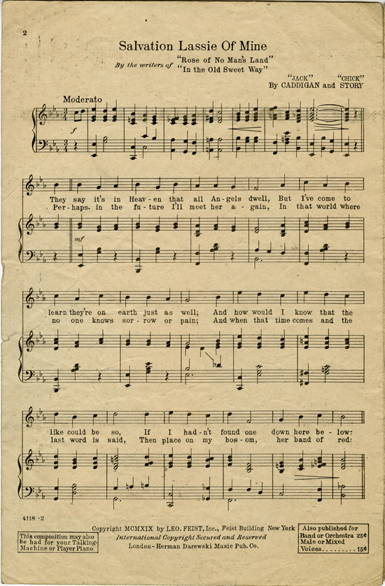 page 2 of  Salvation lassie of mine