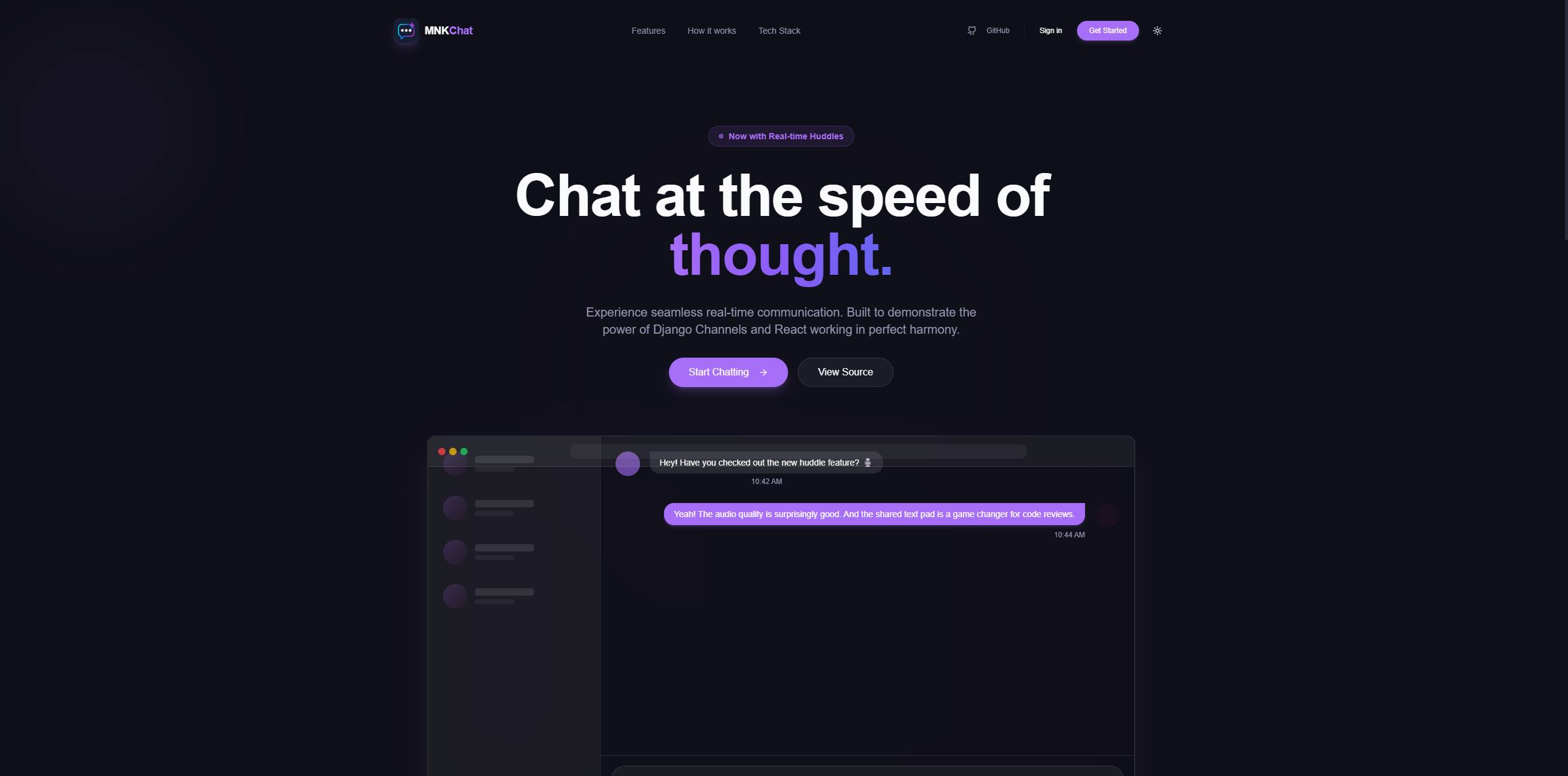 MNKChat — Real-Time Messaging & Audio Huddles - Image 1