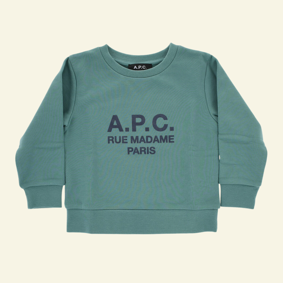 아페쎄 라운드 로고 스웻셔츠 4y