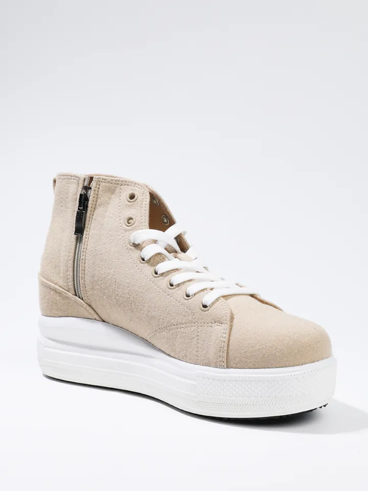 10cm Height-Boosting Canvas MUSE MUSE BEIGE