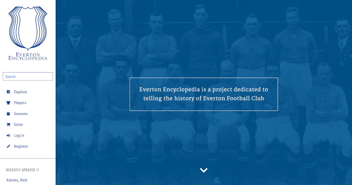 Everton Encyclopedia screenshot