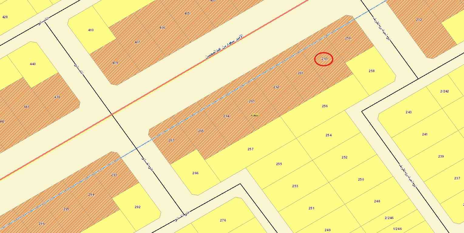 أرض سكنية تجارية بمساحة 800م صك رقم 519814000670