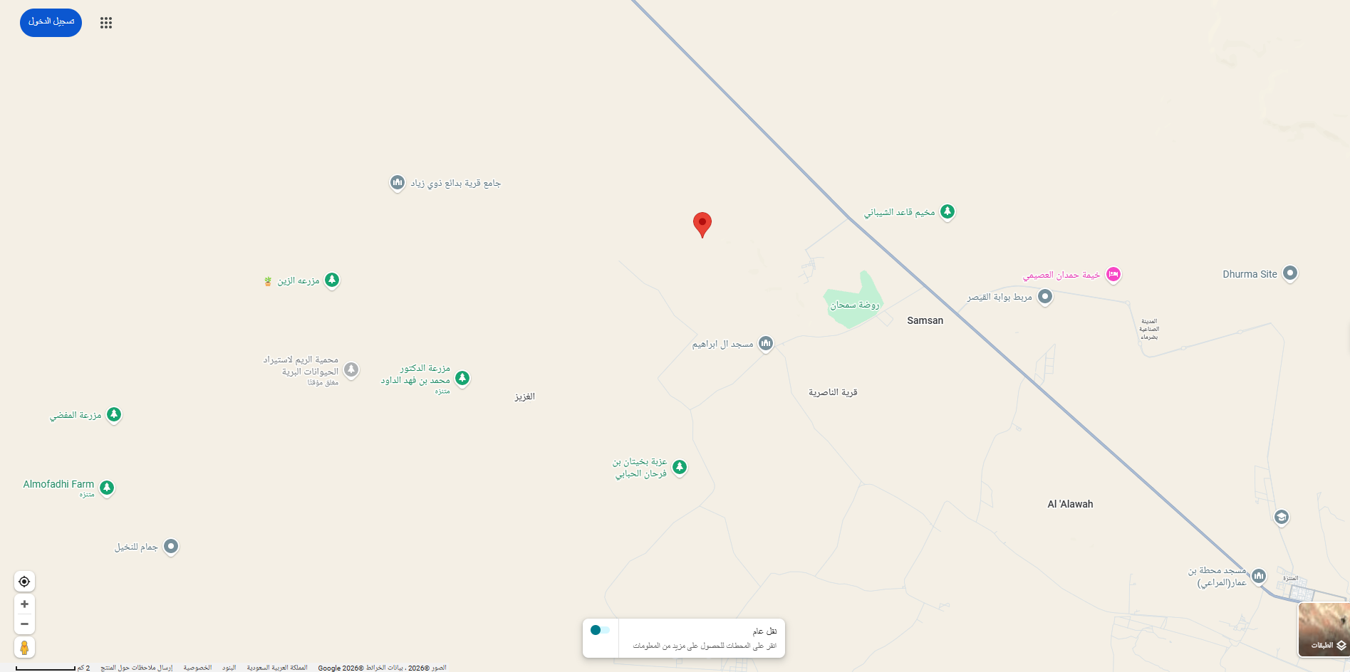 أرض زراعية فضاء بمساحة مليونية في غرب ضرماء بصك 460654006032